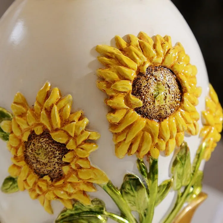 European Style Luxury Metal Sunflower Table Lamp KL703