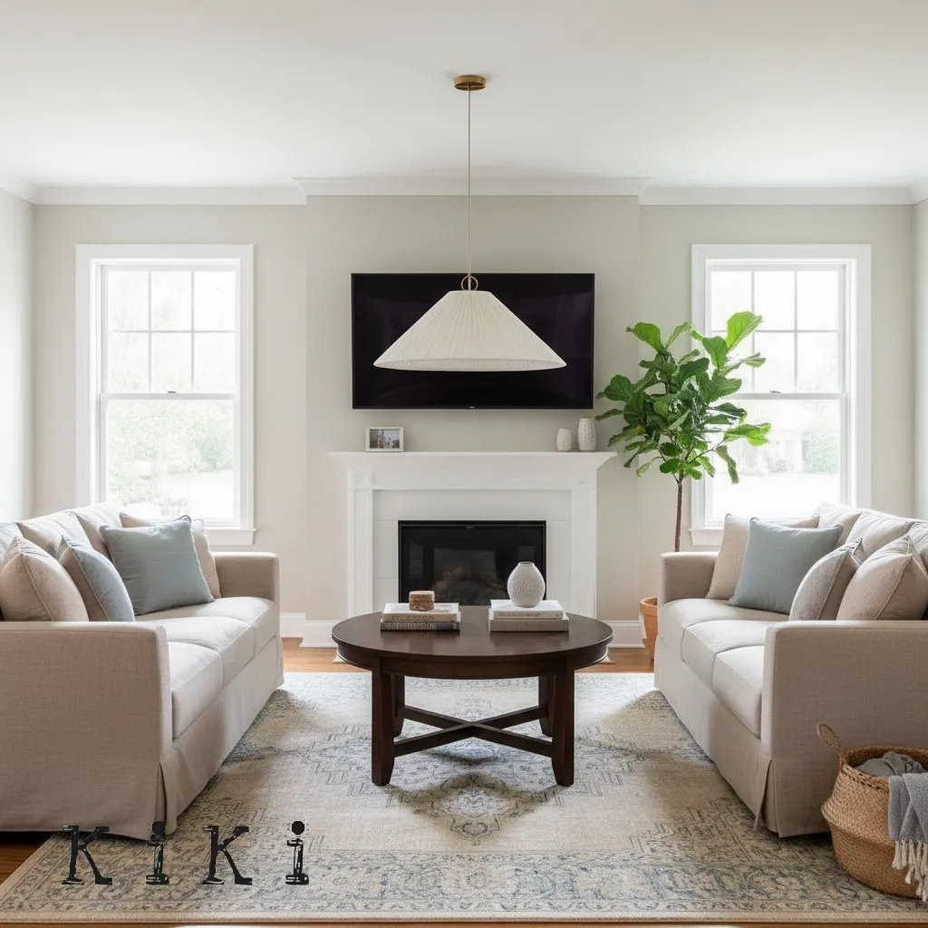 Blossine Oversized Linen Scalloped Pendant Light –Modern Textile Pendant Light for Home Interiors KL1537