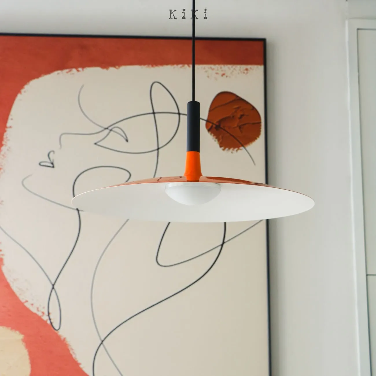 Aplomb Large Pendant Lamp - Minimalist Resin LED Pendant Light for Kitchen