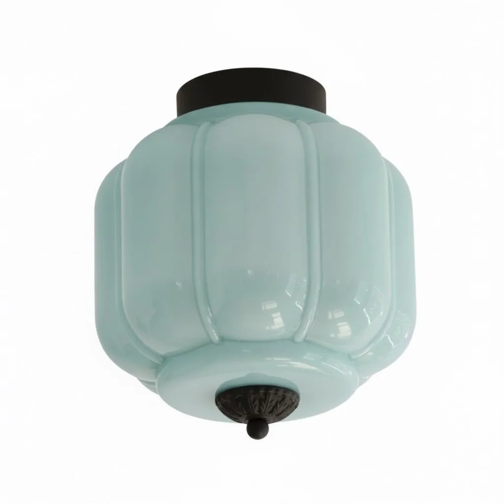 Eloise Pumpkin Inspired Retro Design Glass Ceiling Light - Accent Lighting for Living Room KL1393