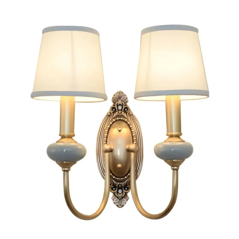 Retro Fabric Wall Sconce – Vintage Style Wall Lamp Ideal for Bedroom & Hallway KL1116