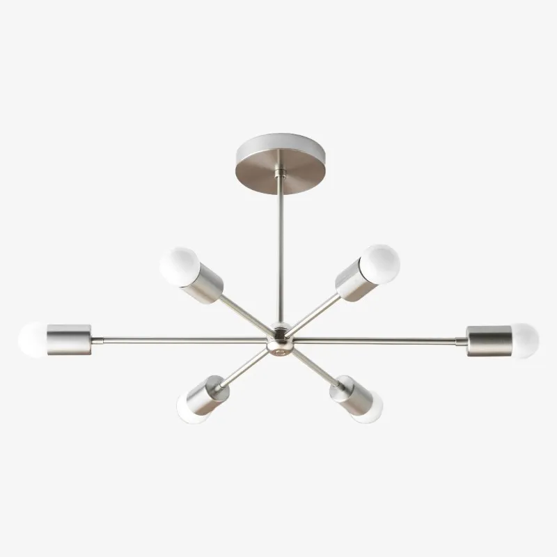 Mobilux Line Mid Century Modern Chandelier - 6 Heads Hanging Light KL1408
