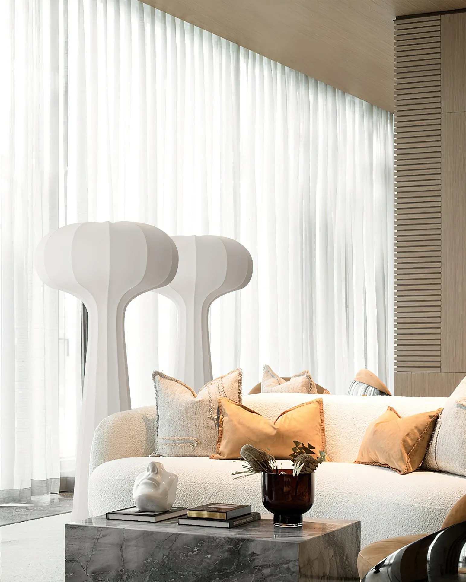 Classic Stripe Silk Floor Lamp KL662