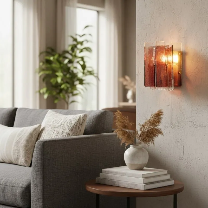 Lumiridge Wall Sconce - Modern Minimalist Metal and Glass Light for Living Room KL2133