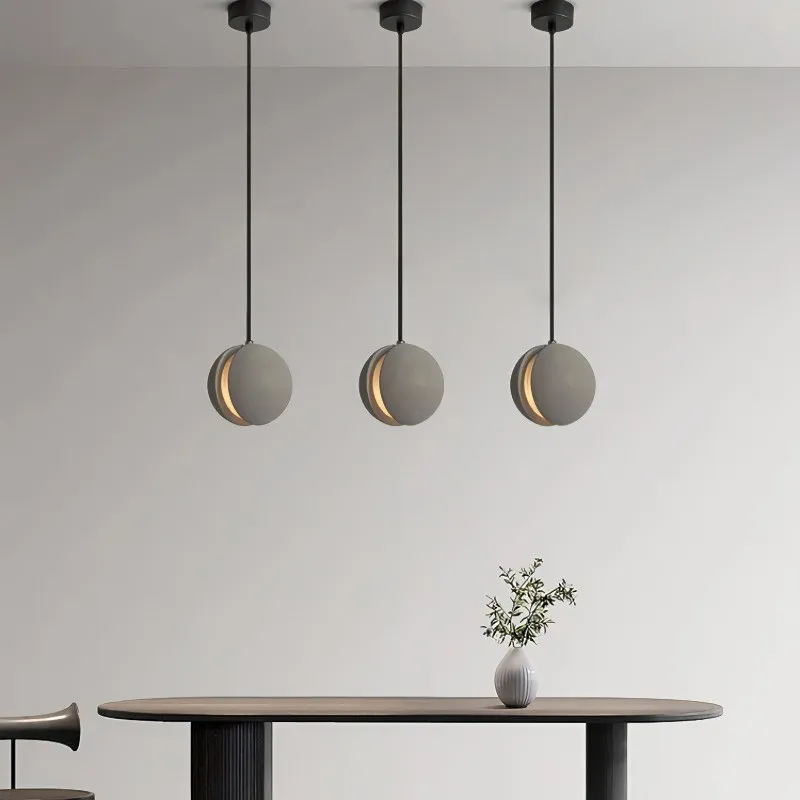 Minimalist Moon Cement Led Pendant Light KL199