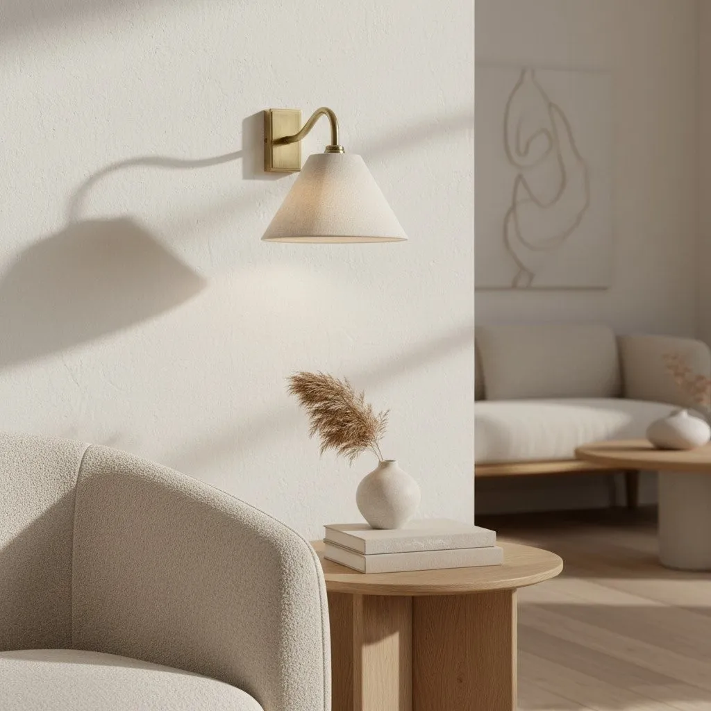 Lumweve Wall Light - Pleated Look Shade Refined Sconce for Corridor and Study KL1868