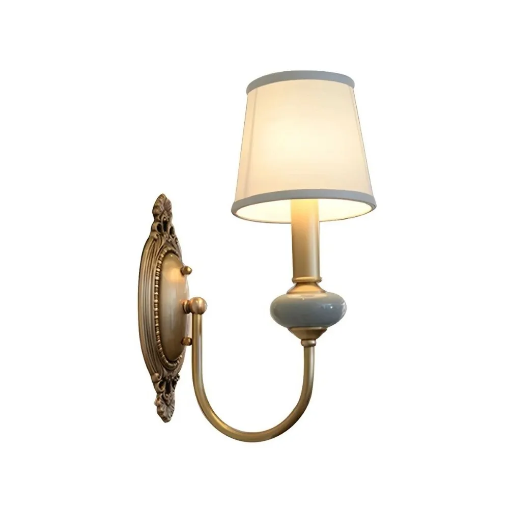 Retro Fabric Wall Sconce – Vintage Style Wall Lamp Ideal for Bedroom & Hallway KL1116