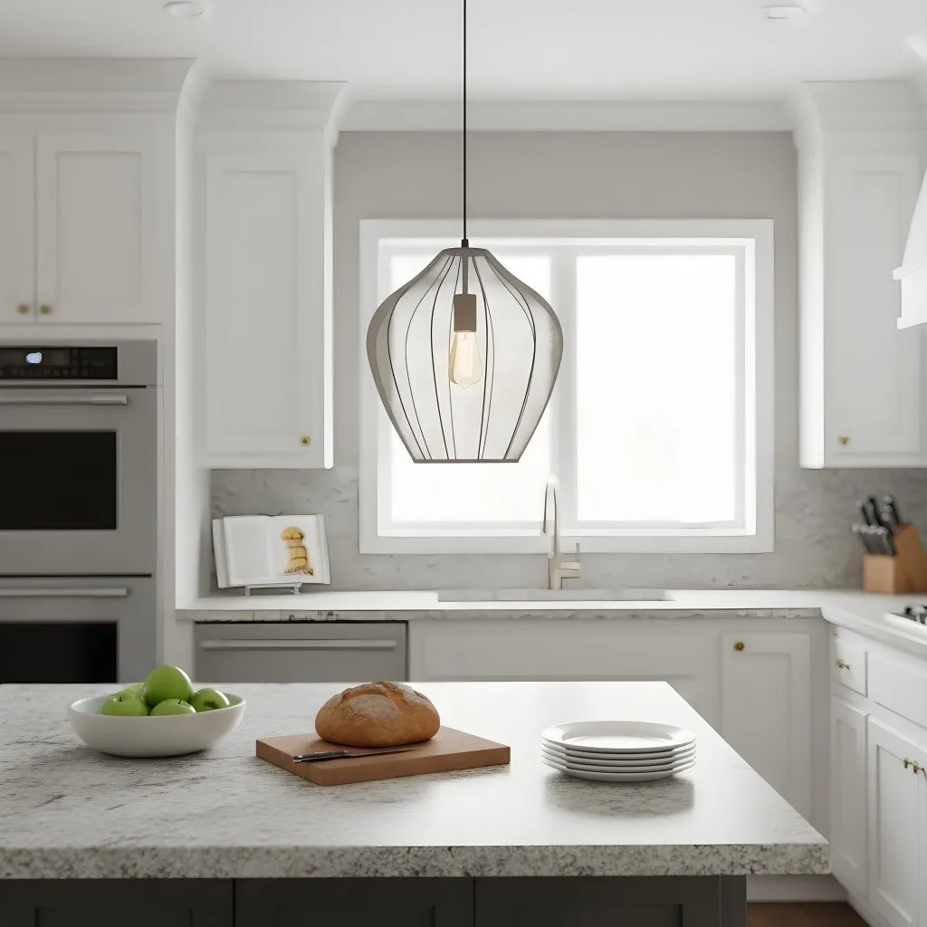 Lumifil Modern Mesh Pendant Light - Hanging Fabric Lghts are Suitable for Dining Rooms or Kitchen Islands KL1736