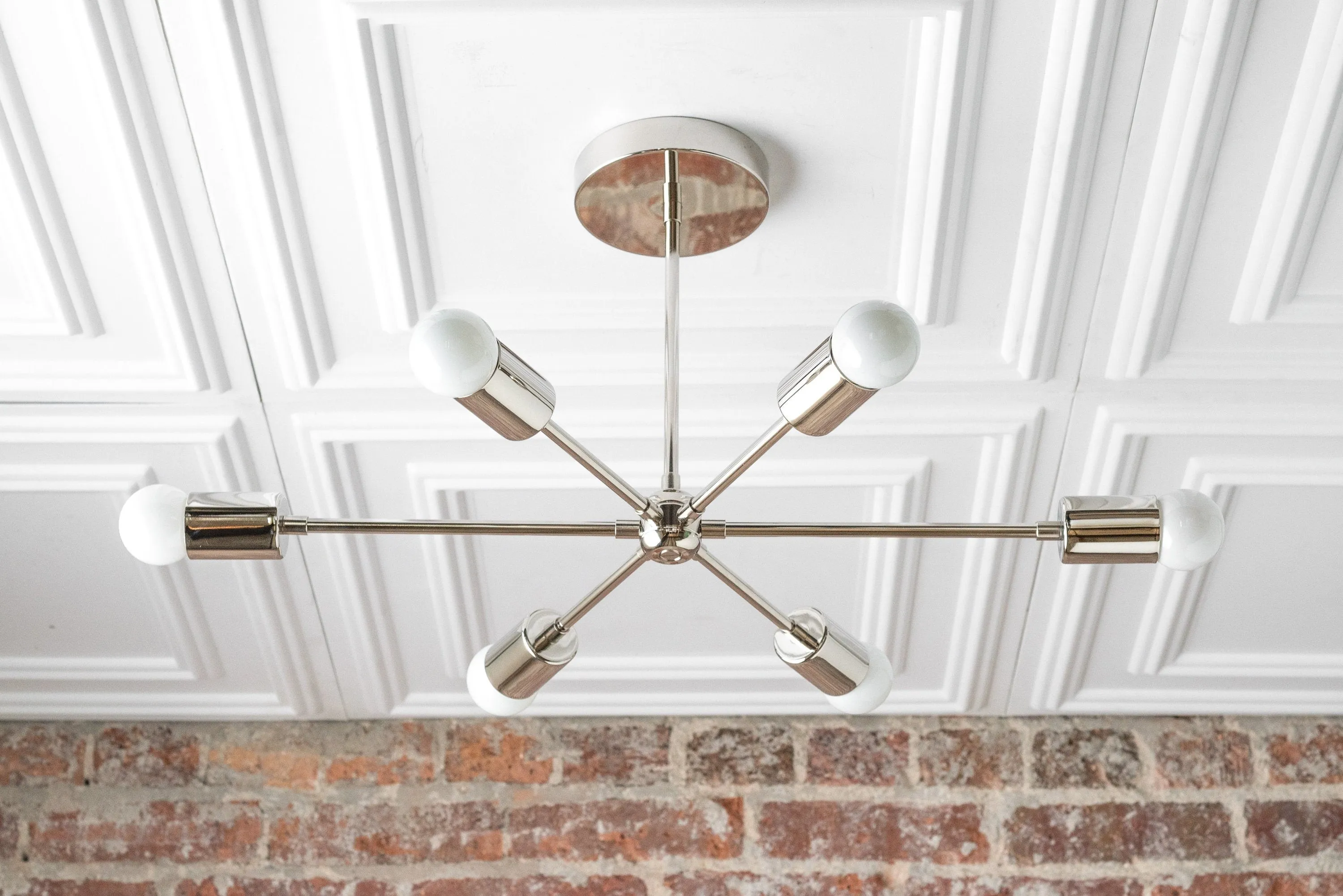 Mobilux Line Mid Century Modern Chandelier - 6 Heads Hanging Light KL1408