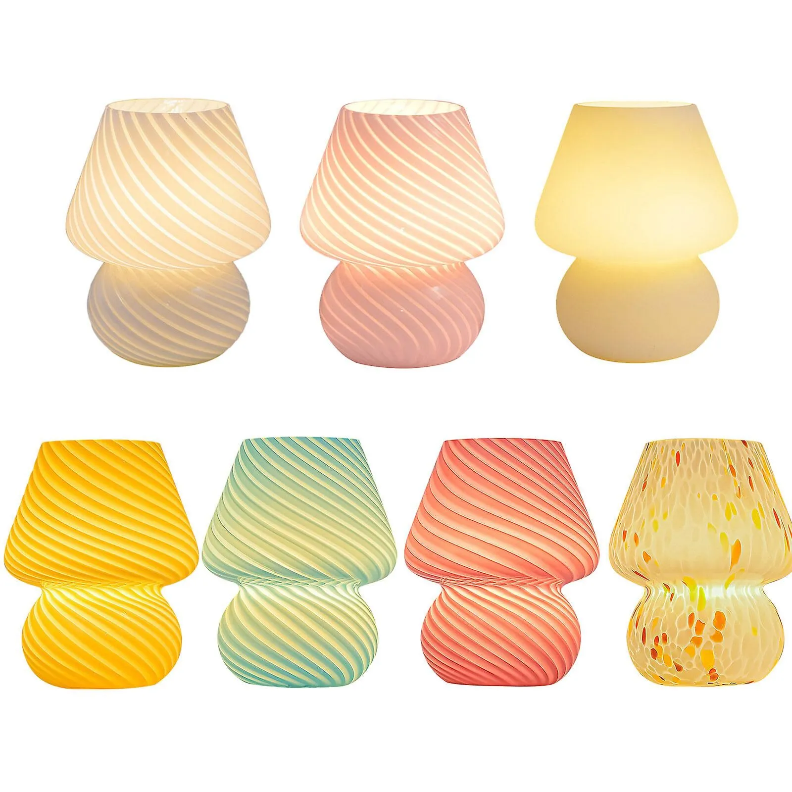 Nordic Macaron Mushroom Glass Table Lamp KL32