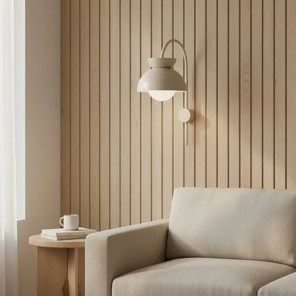 Aurelia Wall Lamp with Tiered Dome Design in Modern Metal for Bedroom or Hallway KL1729