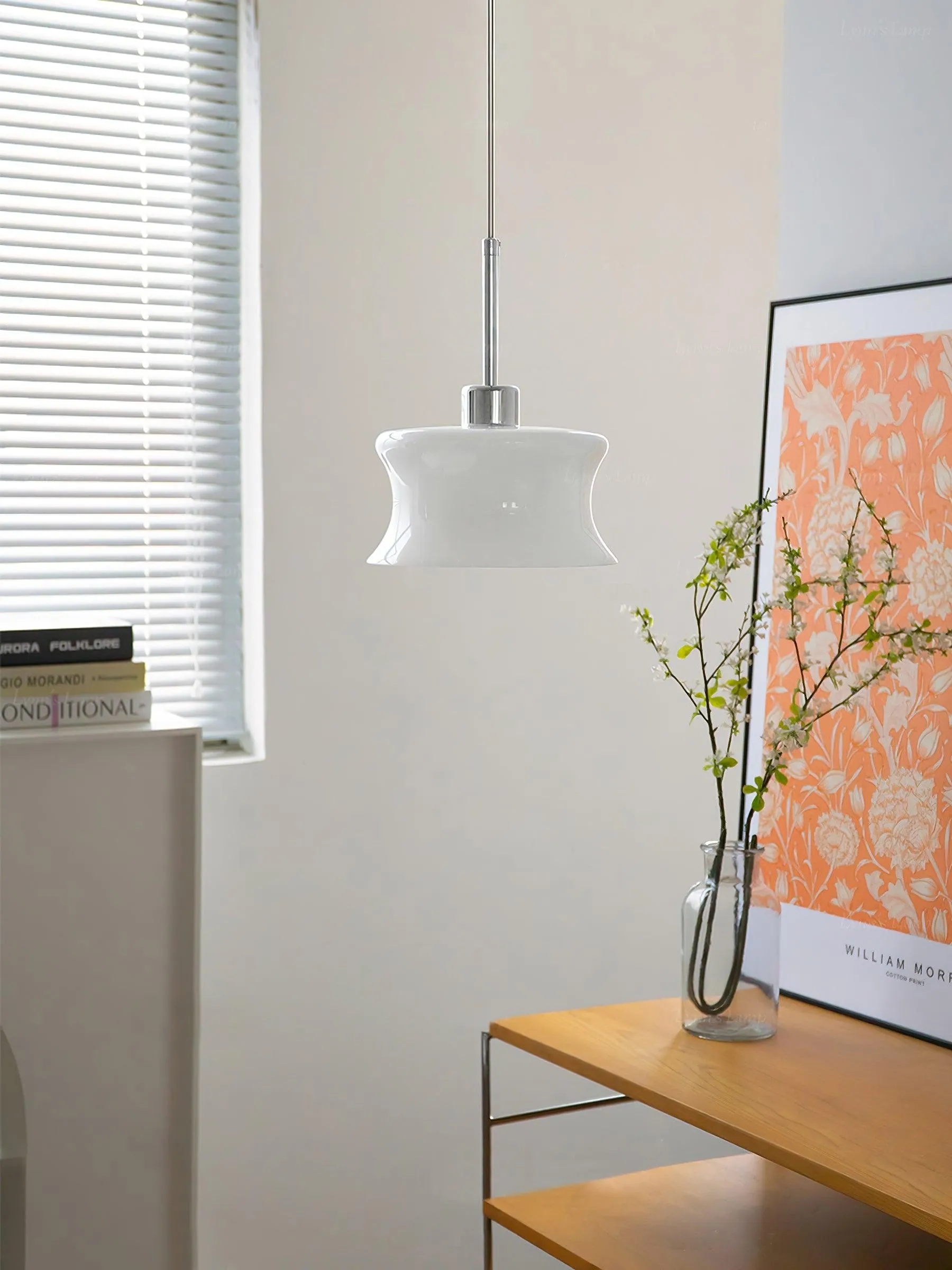 French Vintage Glass Window Pendant Lamp KL219