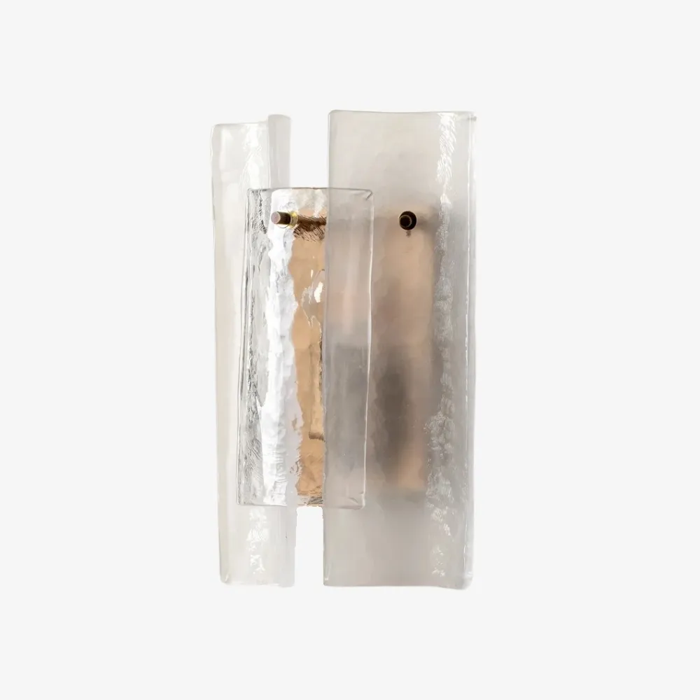 Velora Layered Textured Glass Wall Light - Living Room or Hallway Sculptural Modern Design KL2344
