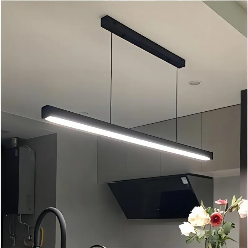 Industrial Metal LED Horizontal Linear Chandelier KL107