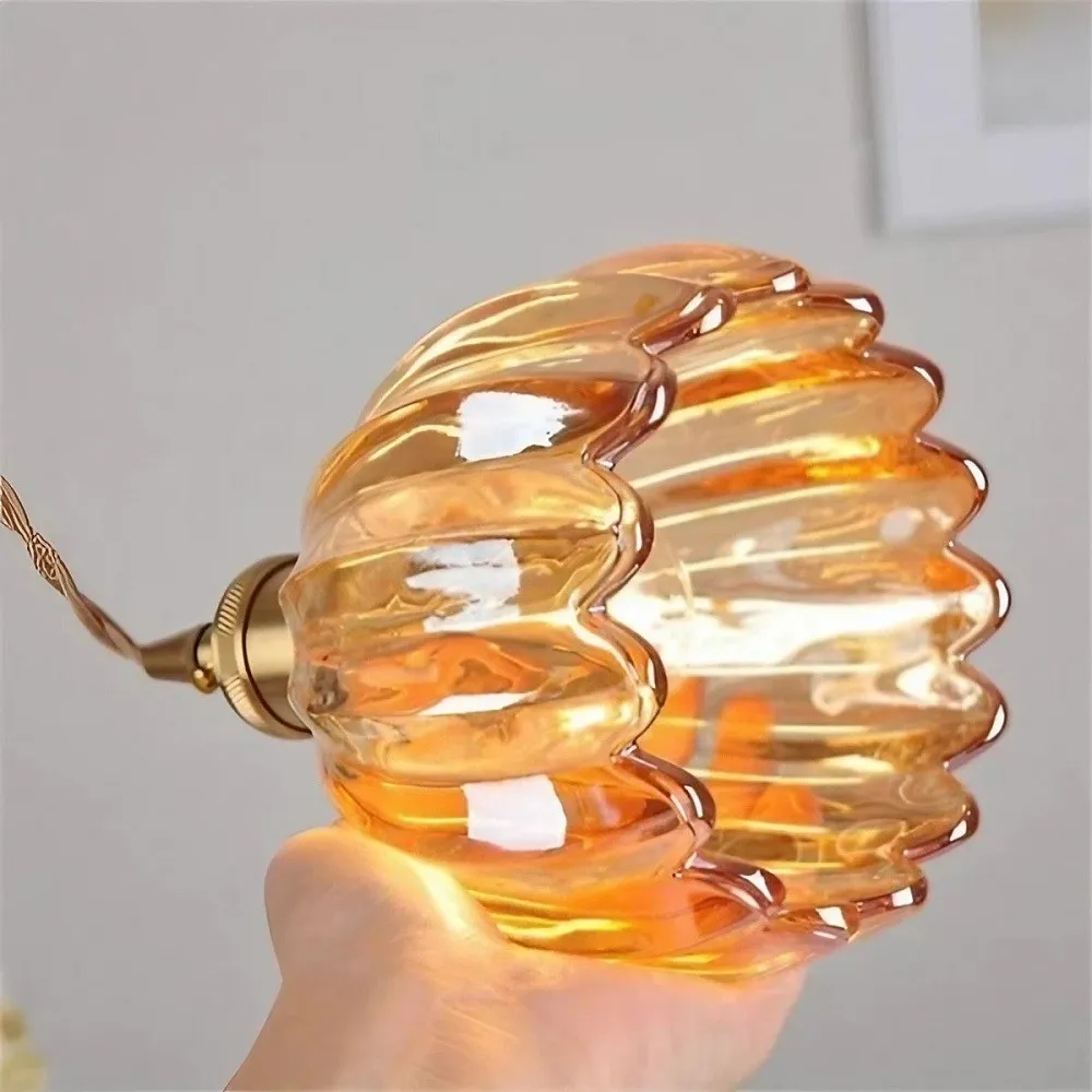 Vintage Glass Flower Pendant Light KL61