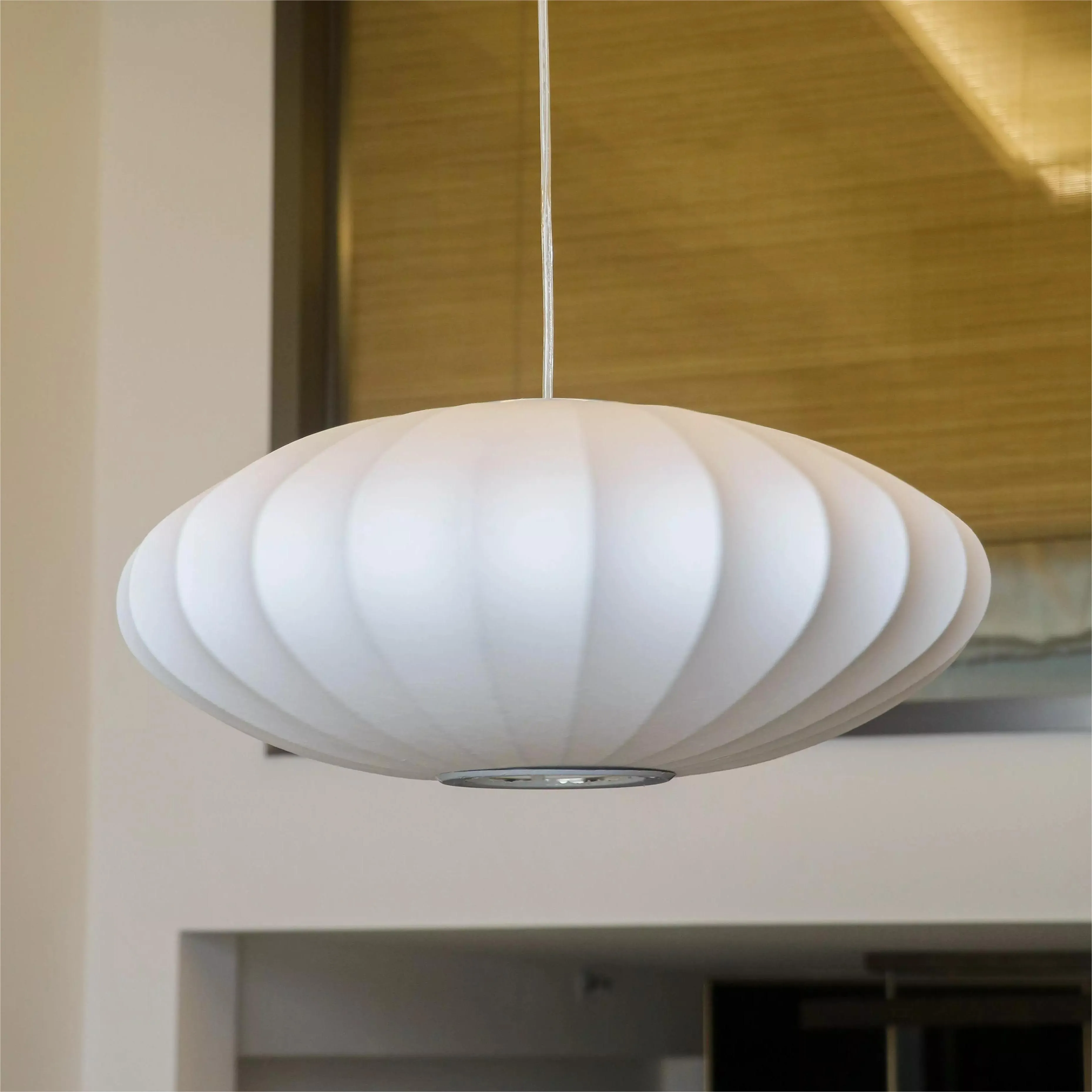 Lightweight Nelson Bubble Pendant Light - Modern Silk Pendant Light for Office or Lounge