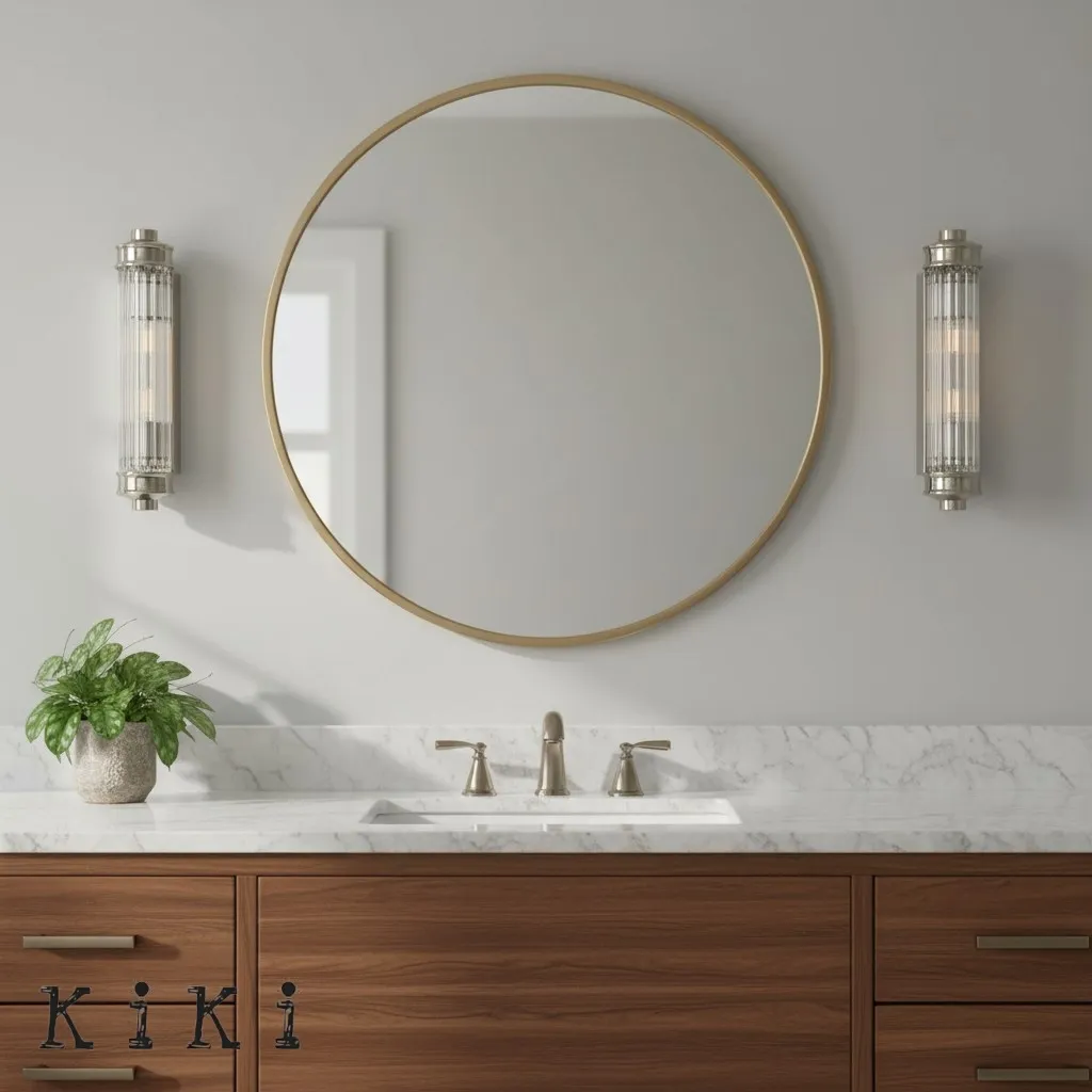 Bravira Ribbed Glass Wall Lamp - Nordic Modern Cylinder Sconce for Living Room and Entry KL2238