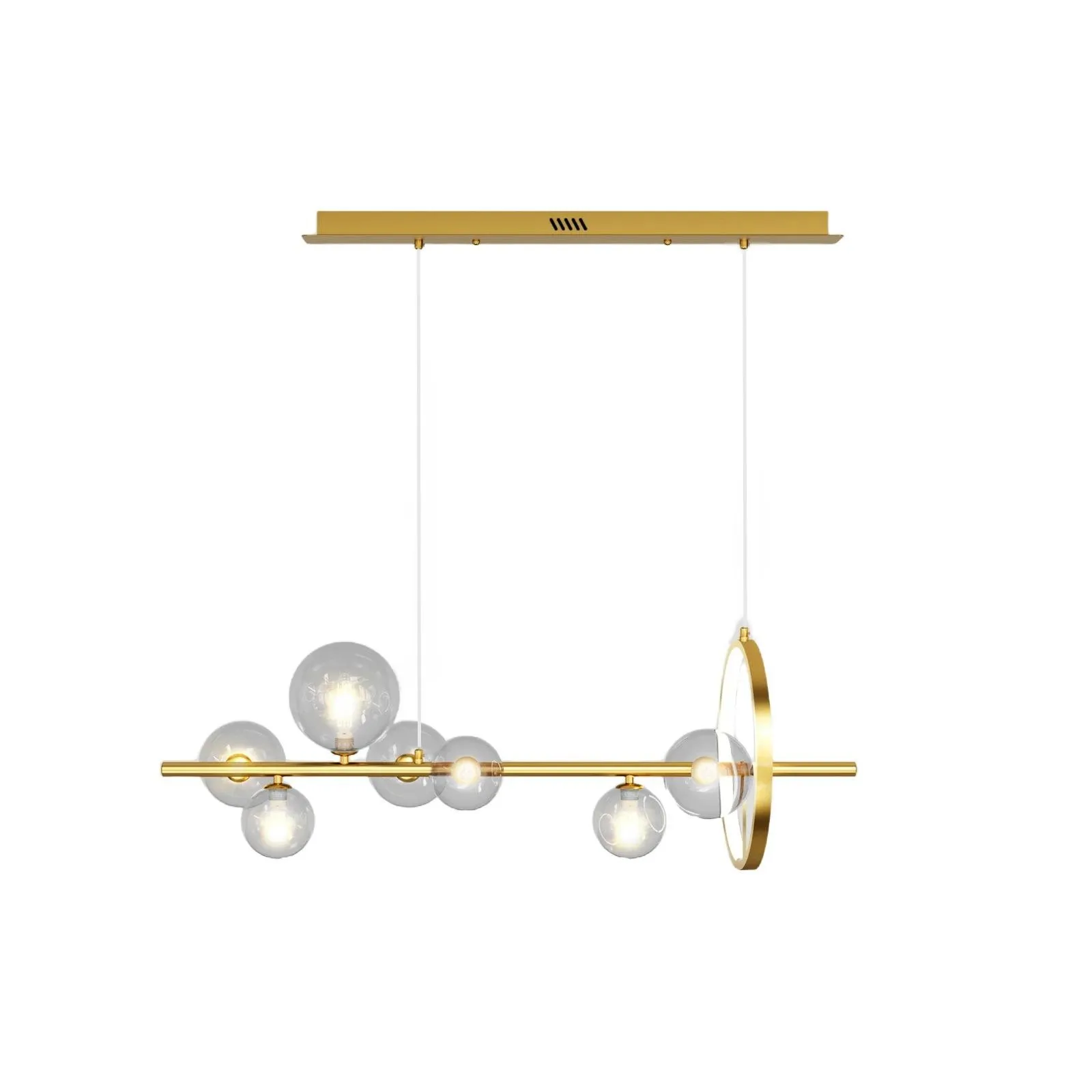 Linear Glass Globe Circle Island Pendant Lamp KL97