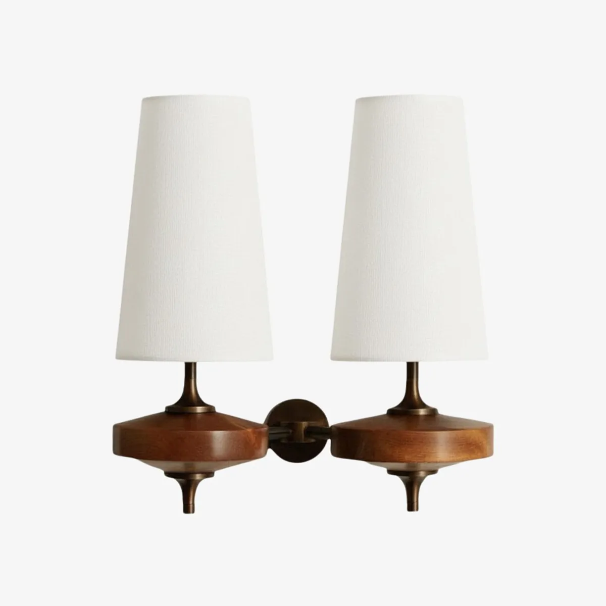 Hour Retro Fabric Shade Wall Sconce – Mid-Century Inspired For Vanity or Bedside KL1176