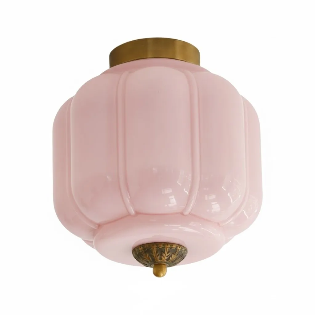 Eloise Pumpkin Inspired Retro Design Glass Ceiling Light - Accent Lighting for Living Room KL1393