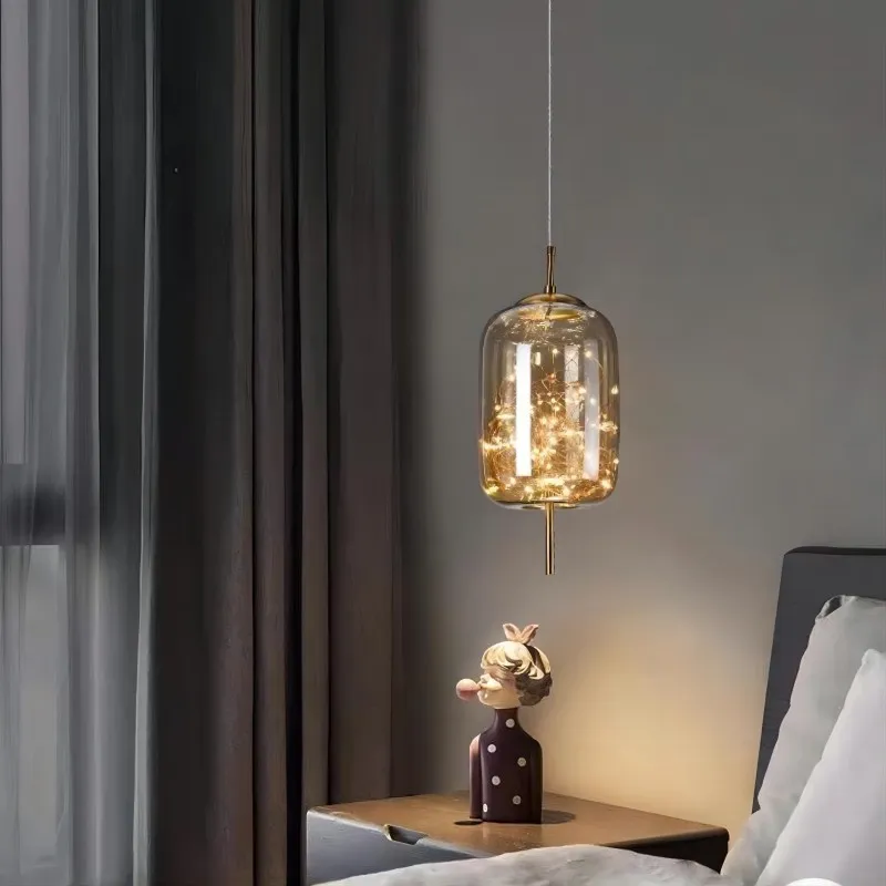 Scandinavian Cylinder Oval Glass Pendant Light KL320