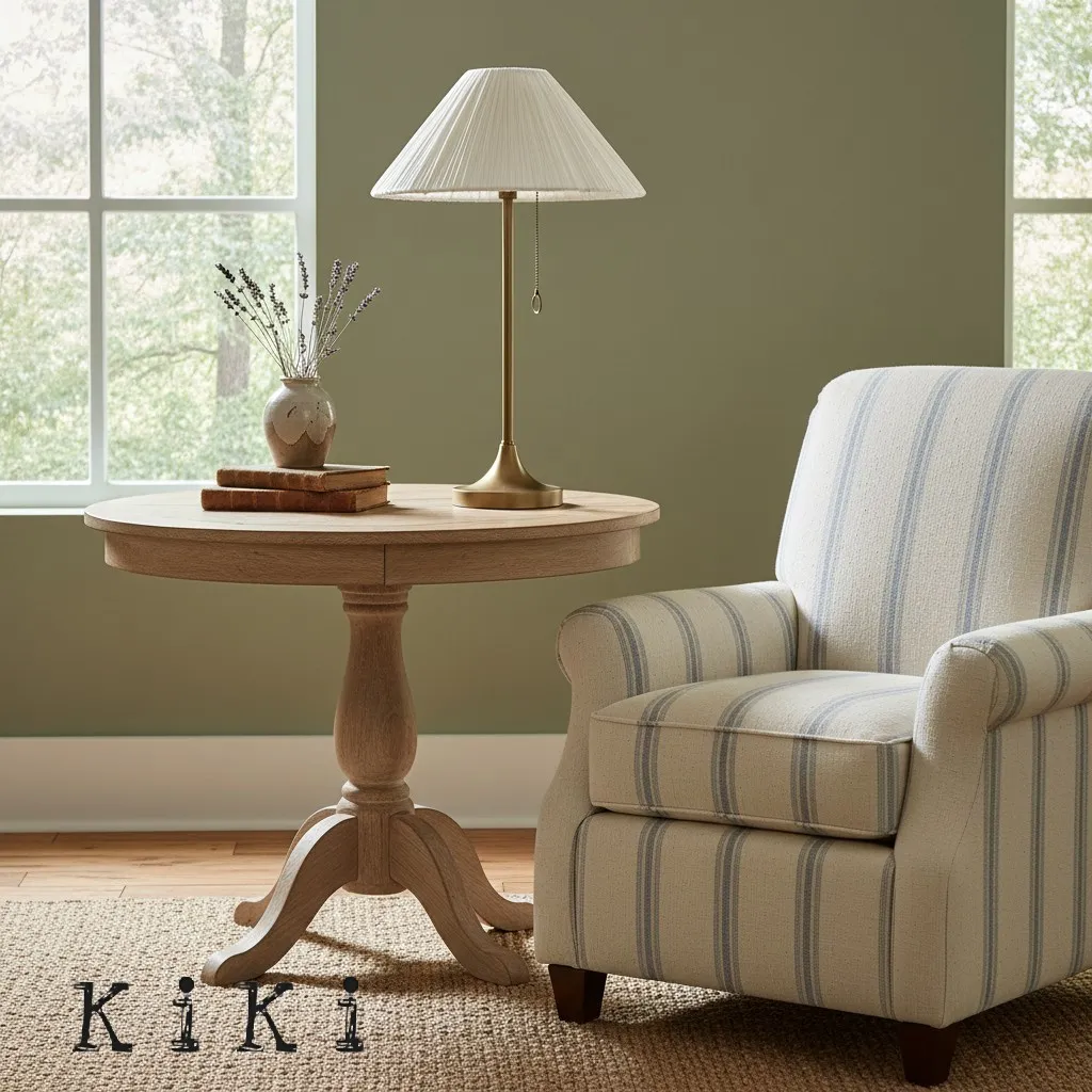 Blossine Linen Scalloped Table Lamp – Modern Elegant Lighting for Bedside or Living Room KL1536