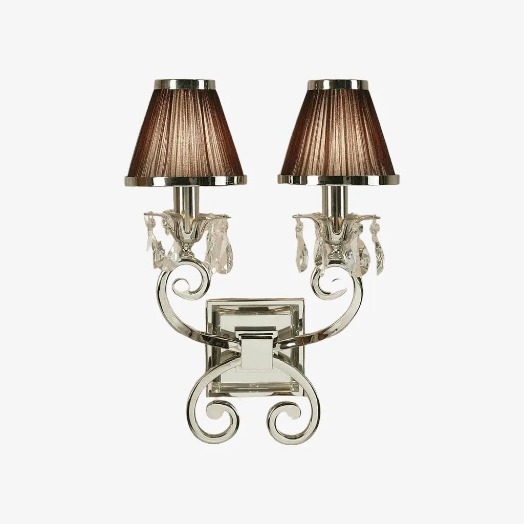 Talonis Luxury Crystal Wall Sconce - Chrome Finish Frame for Bedrooms and Home Décor KL1917