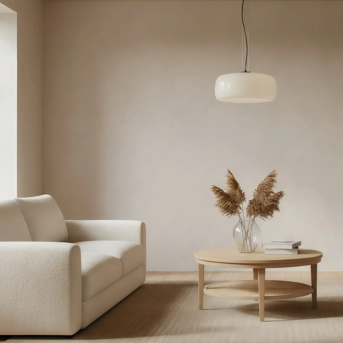 Lunorae Rounded Glass Pendant Light - Modern Sculptural Light for Living Room KL2254