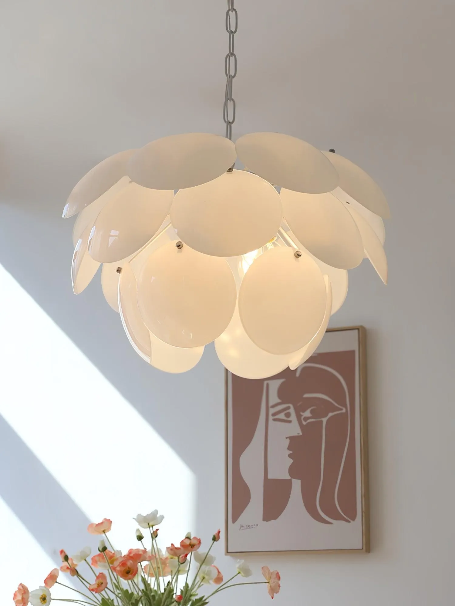 Luxury Fashion Luminous Petal Glass Chandelier KL472