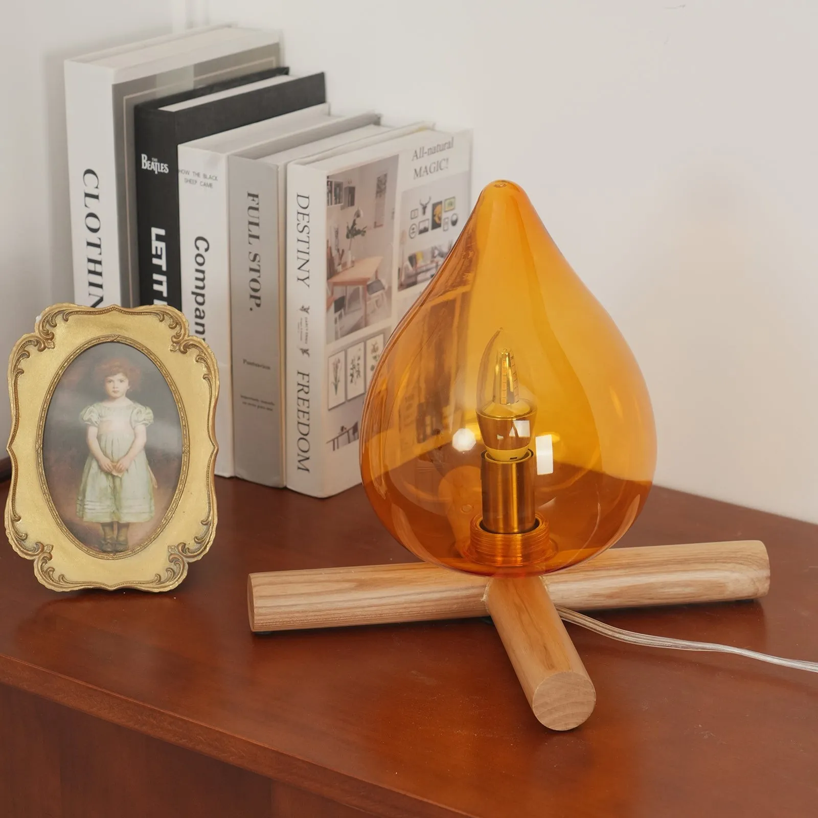 Funny Fire Shape Small Flame Table Lamp KL370