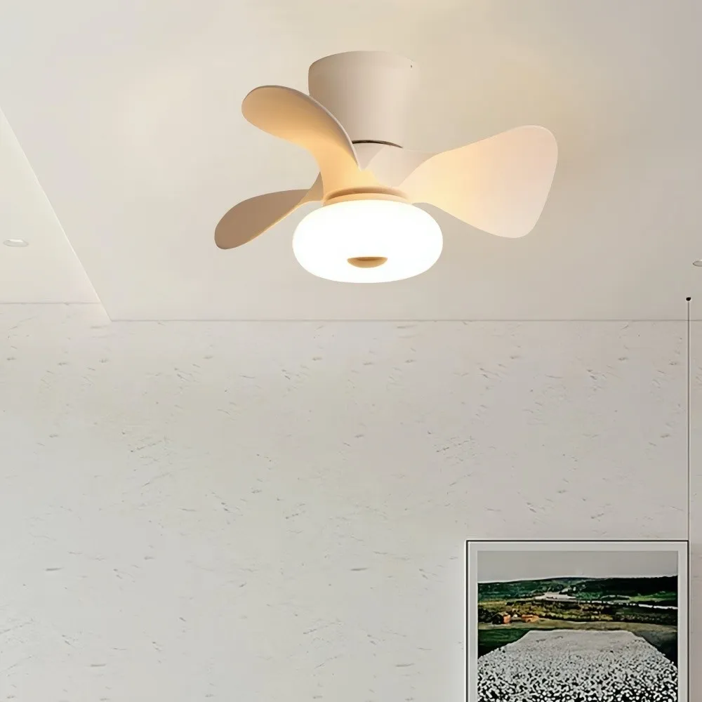 Cream Style Ultra Quiet Led Ceiling Fan For Bedroom KL948