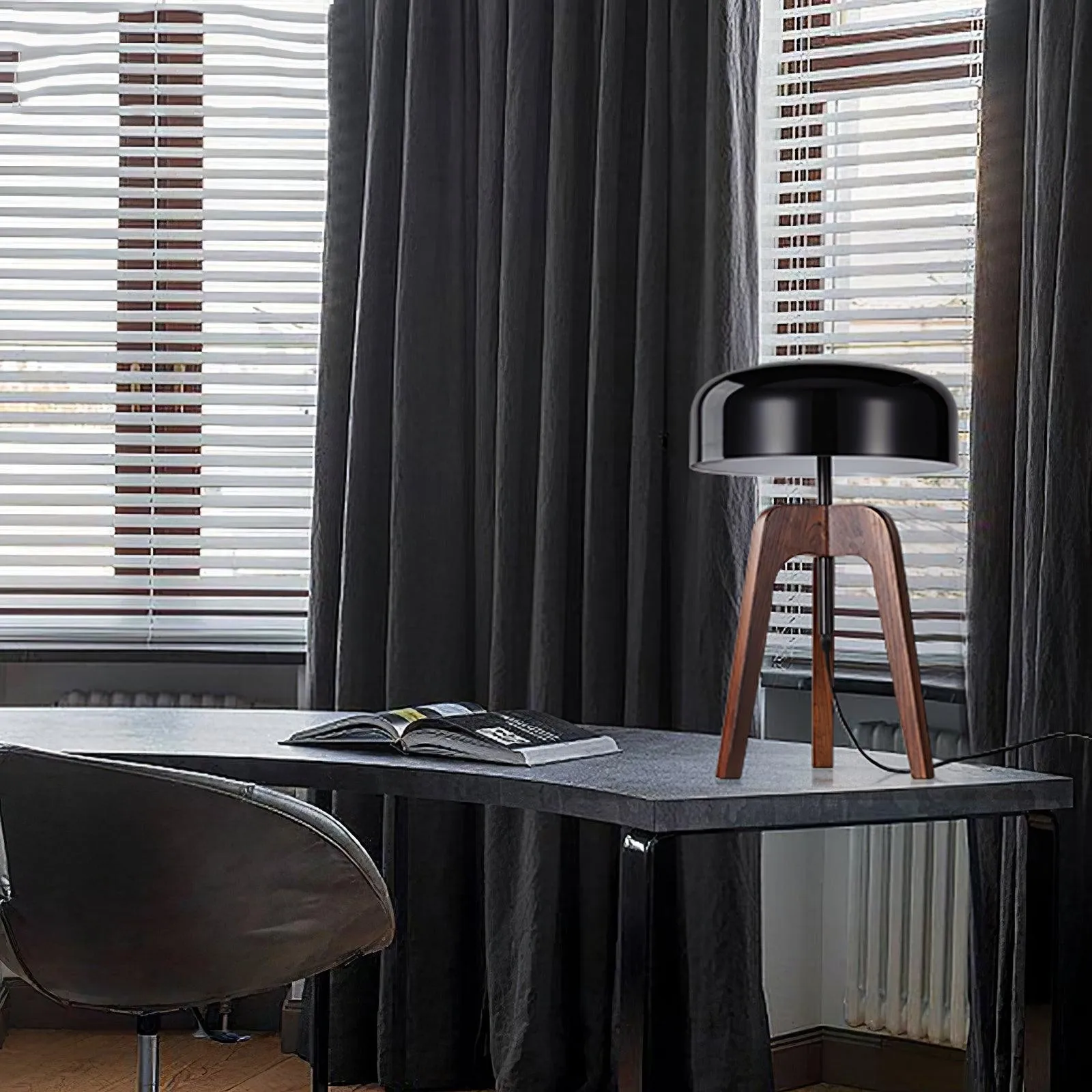 Minimalist Wood Tripod Table Lamp KL700