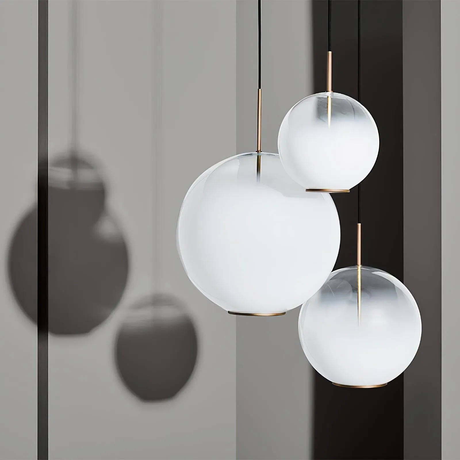 Simple Sphere Drop Gradient Glass Pendant Light KL691