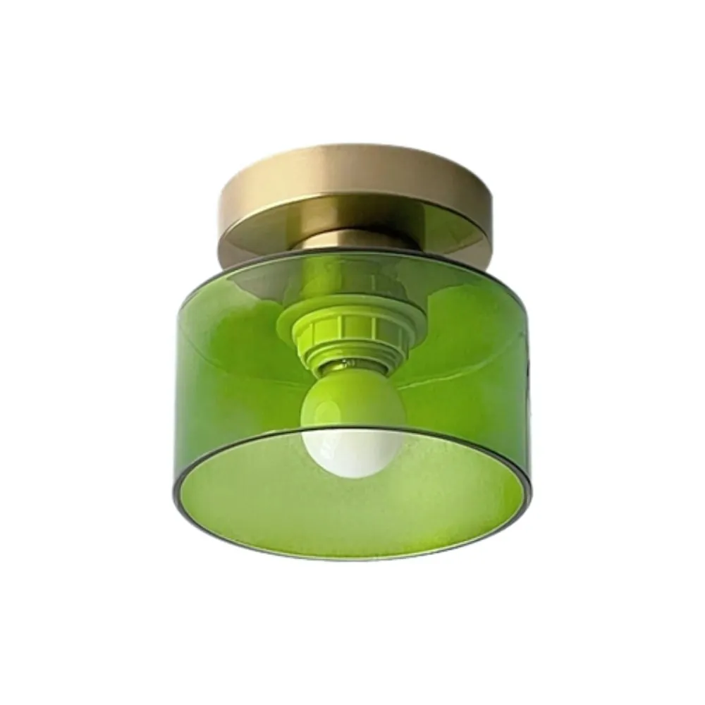 Moriglaze Glass Cylinder Ceiling Light - Sleek Sculptural Ceiling Lamp for Bedroom KL883
