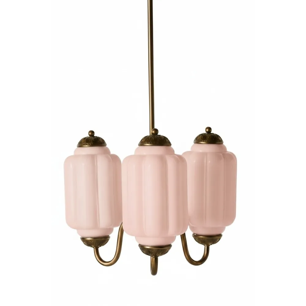 Vintage Eloise Glass 3 Lights Chandelier For Living Room KL928