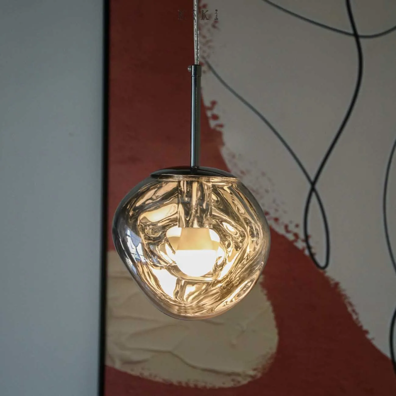 Modern Melt Pendant Light - Fluid Shape Acrylic Pendant Light for Kitchen