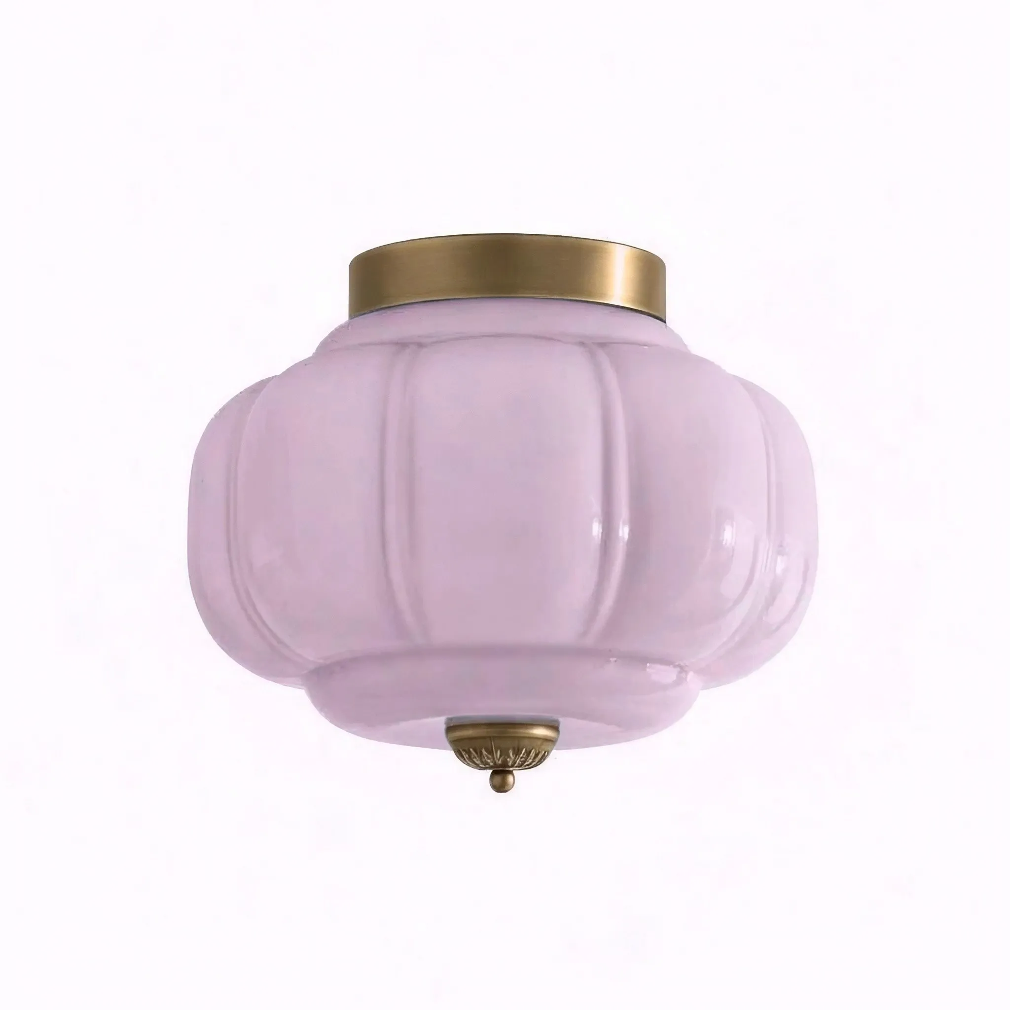 Eloise Pumpkin Inspired Retro Design Glass Ceiling Light - Accent Lighting for Living Room KL1393