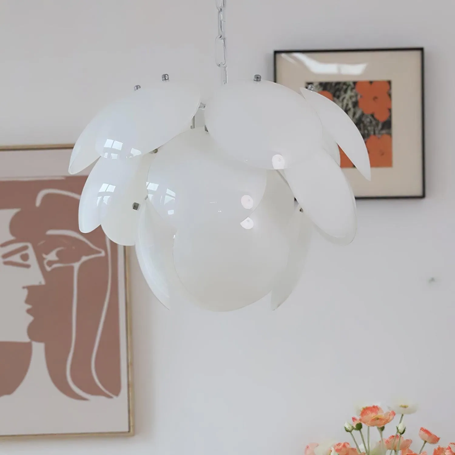 Luxury Fashion Luminous Petal Glass Chandelier KL472