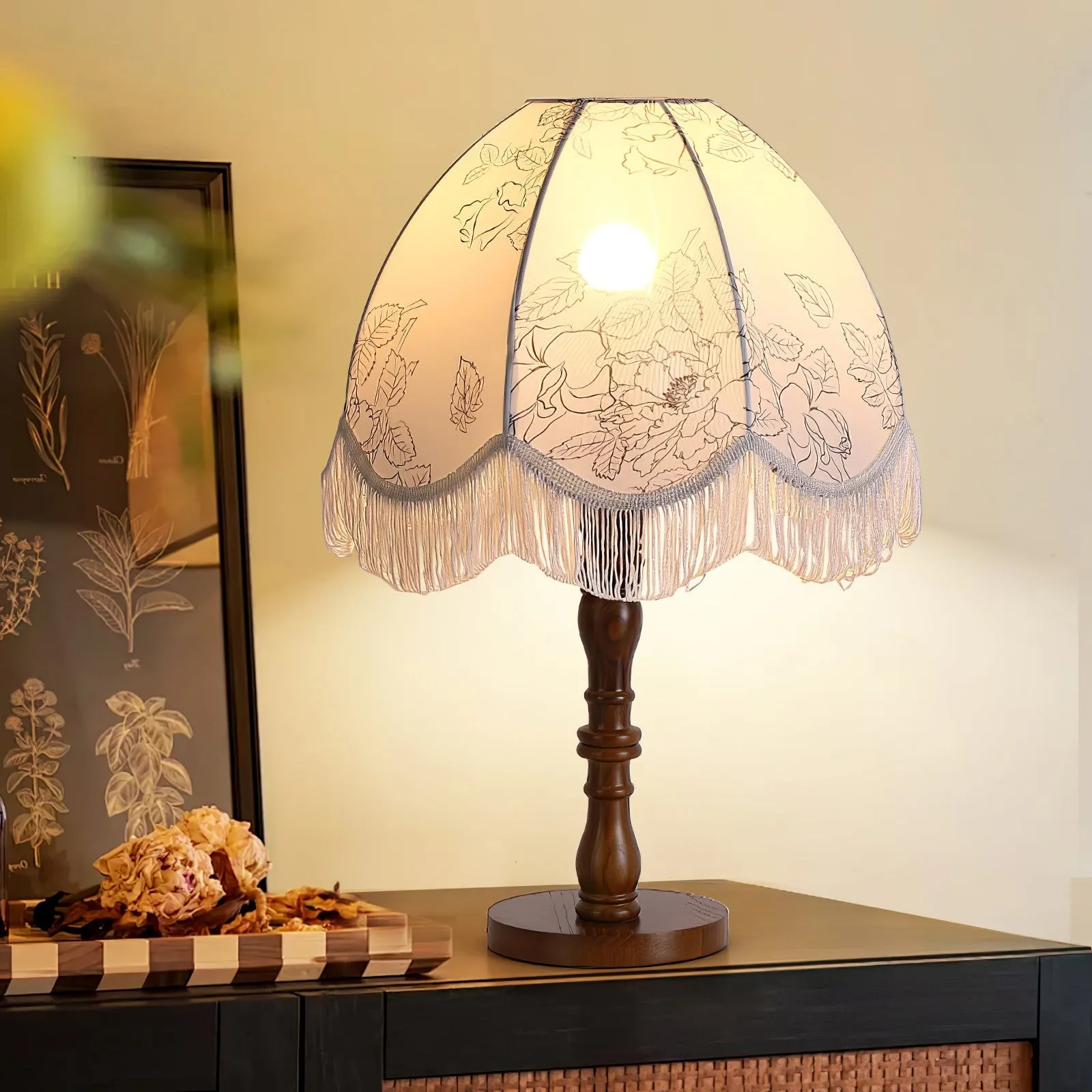 Luxury Printed Tassel Table Lamp KL593