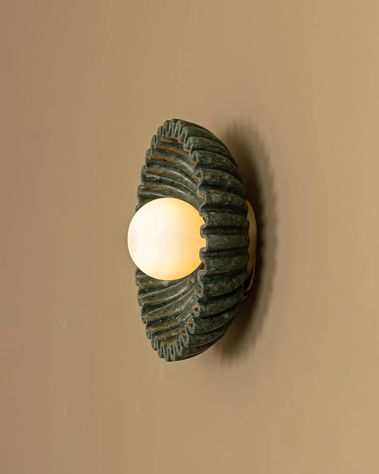 Sculptural Ceramic Wall Sconce – Opal Globe Sconce with Ceramic Finish KL246