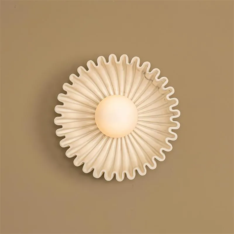 Sculptural Ceramic Wall Sconce – Opal Globe Sconce with Ceramic Finish KL246