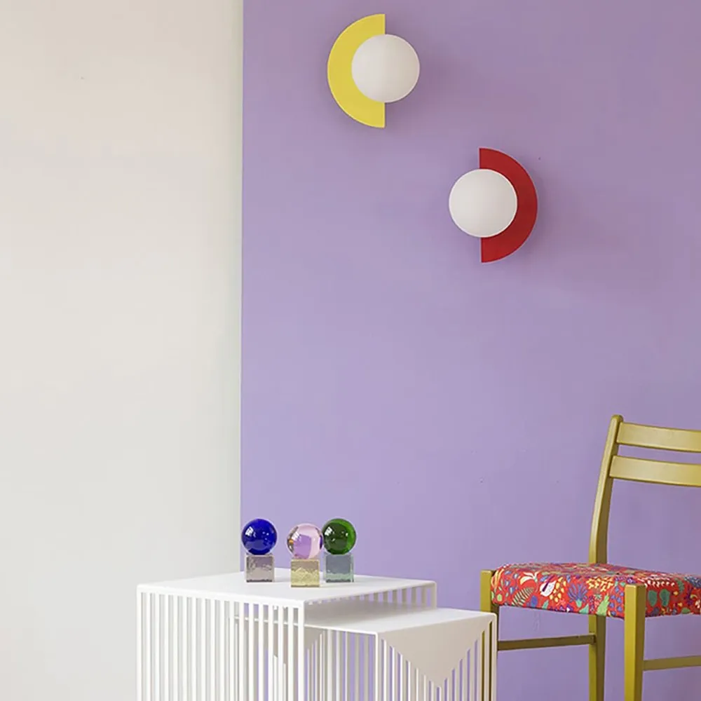 Vibrant Glass Orb Wall Lamp - Nordic Style Accent for Living Room KL150
