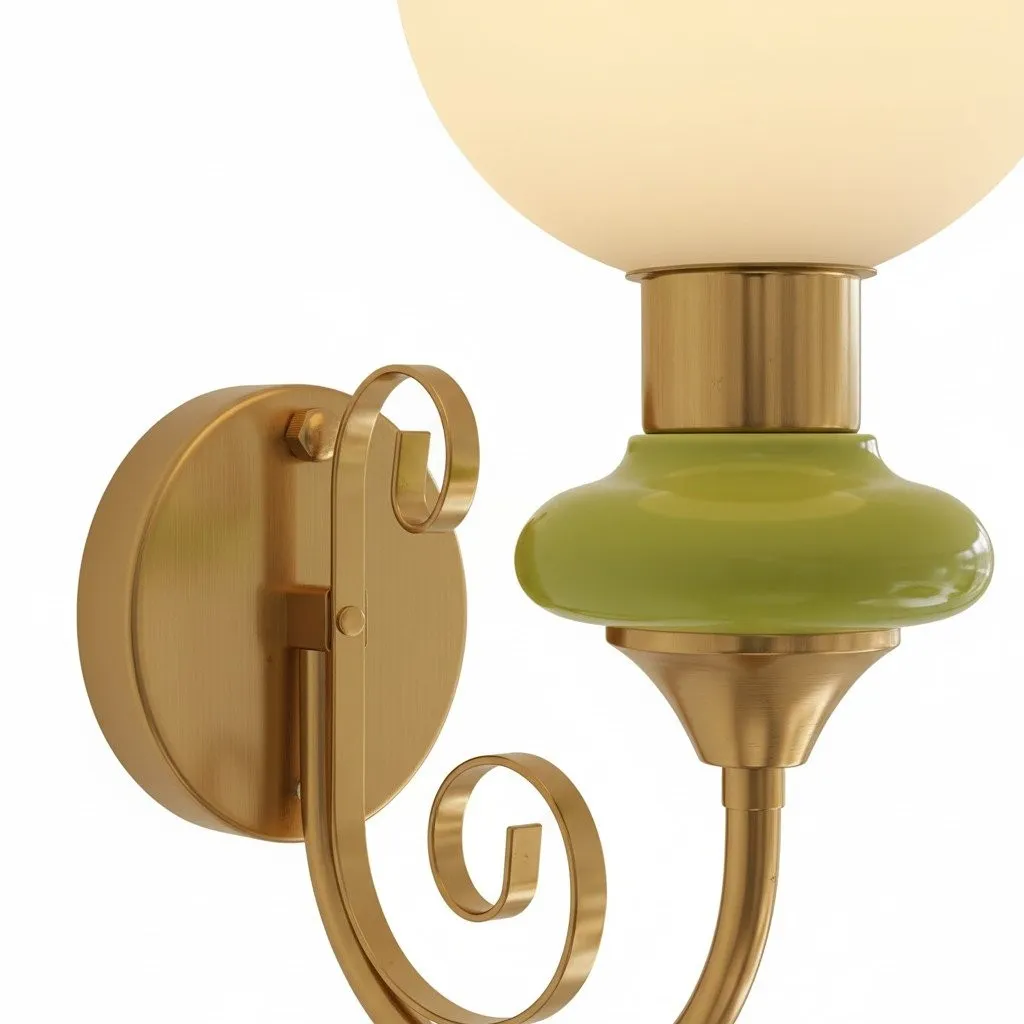 Noirvex Glass Ball Wall Light - Refined Design Sconce for Bedrooms and Lounge Areas KL2138