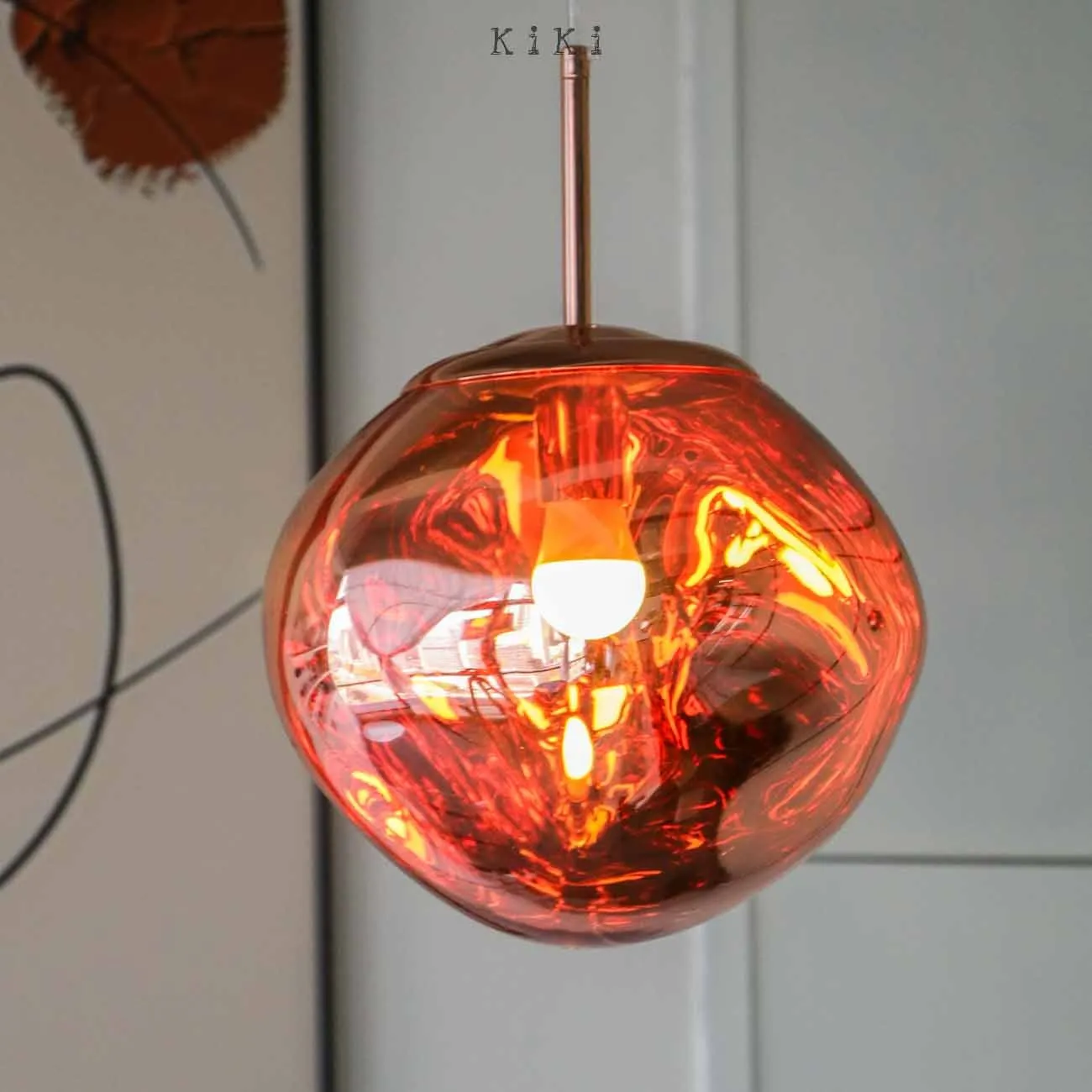 Glass Melt Pendant Light - Artistic Molten Pendant Light For Living Room And Dining Room