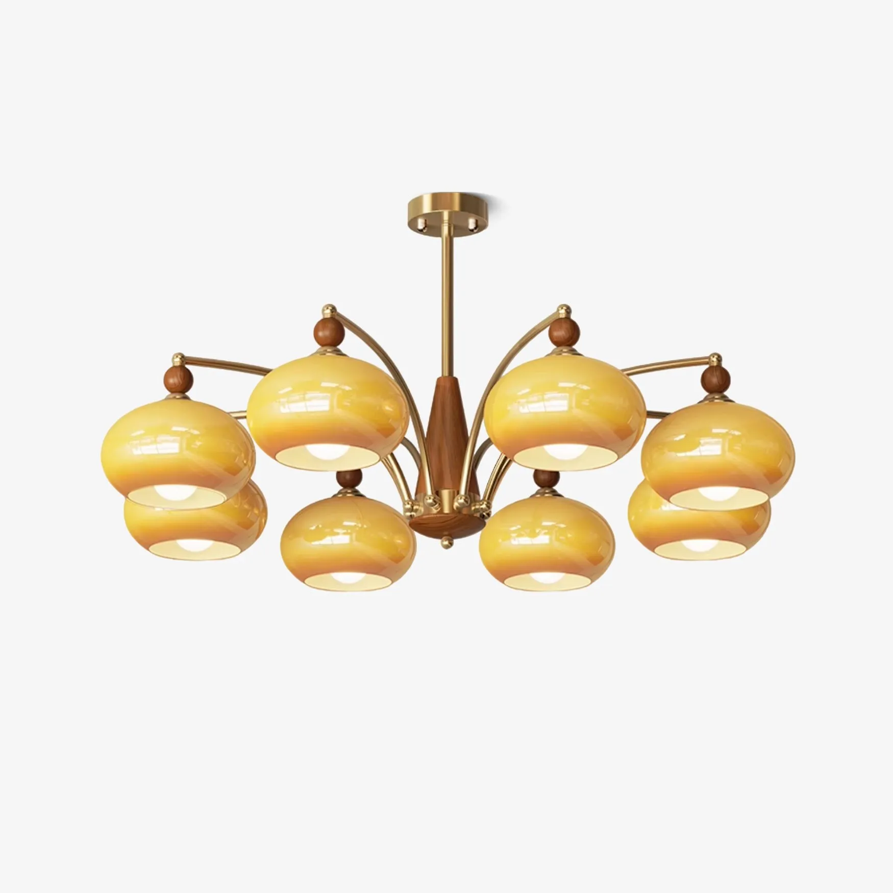 Vintage Multihead Persimmon Chandelier KL609