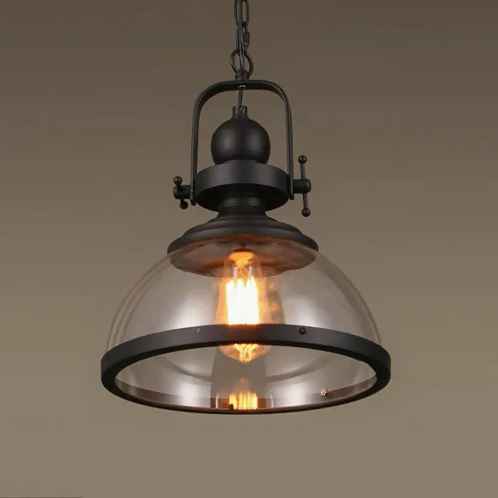 Modern Industrial Style Dome Glass Pendant Lamp KL318