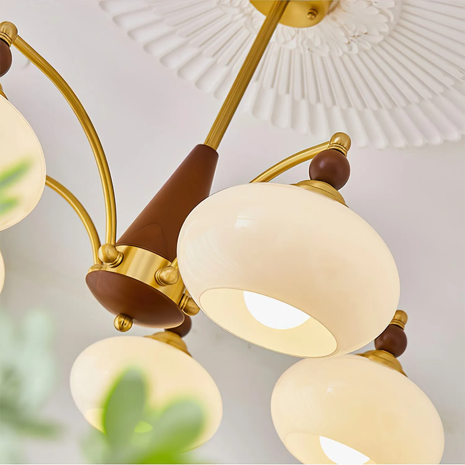 Vintage Multihead Persimmon Chandelier KL609