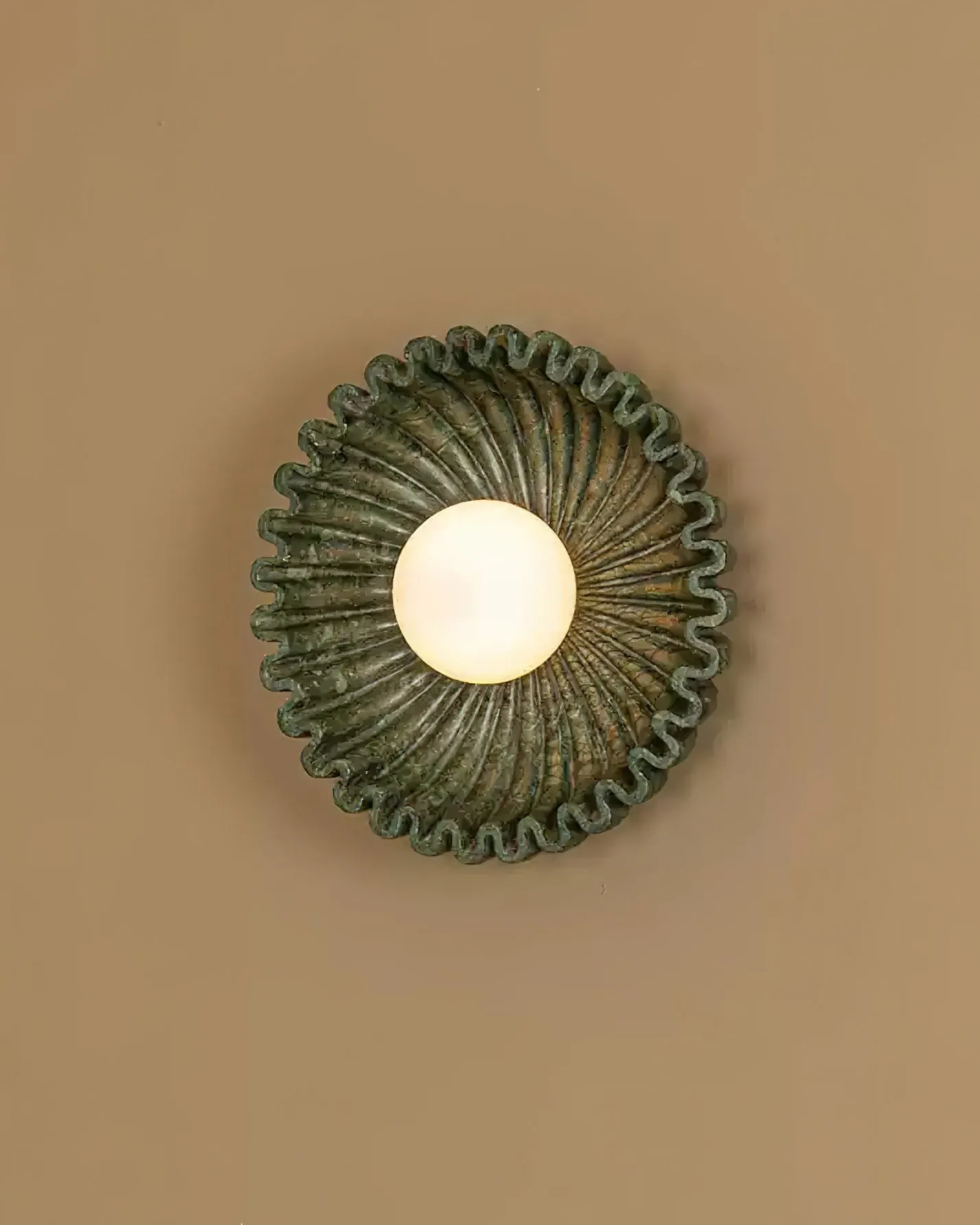Sculptural Ceramic Wall Sconce – Opal Globe Sconce with Ceramic Finish KL246