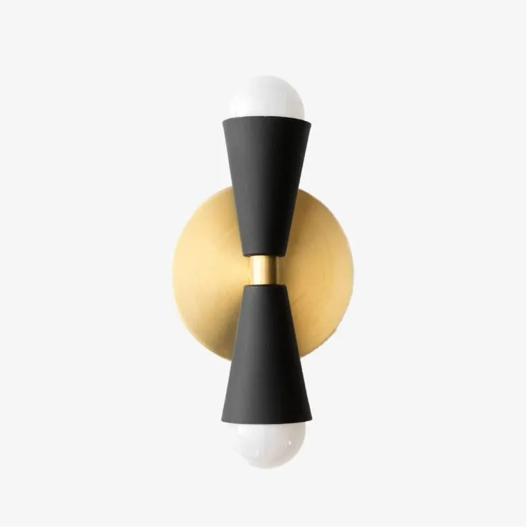 Pyralis Dual Lights Streamlined Metal Wall Lamp - Contemporary Light for Bedroom or Hallway KL1457