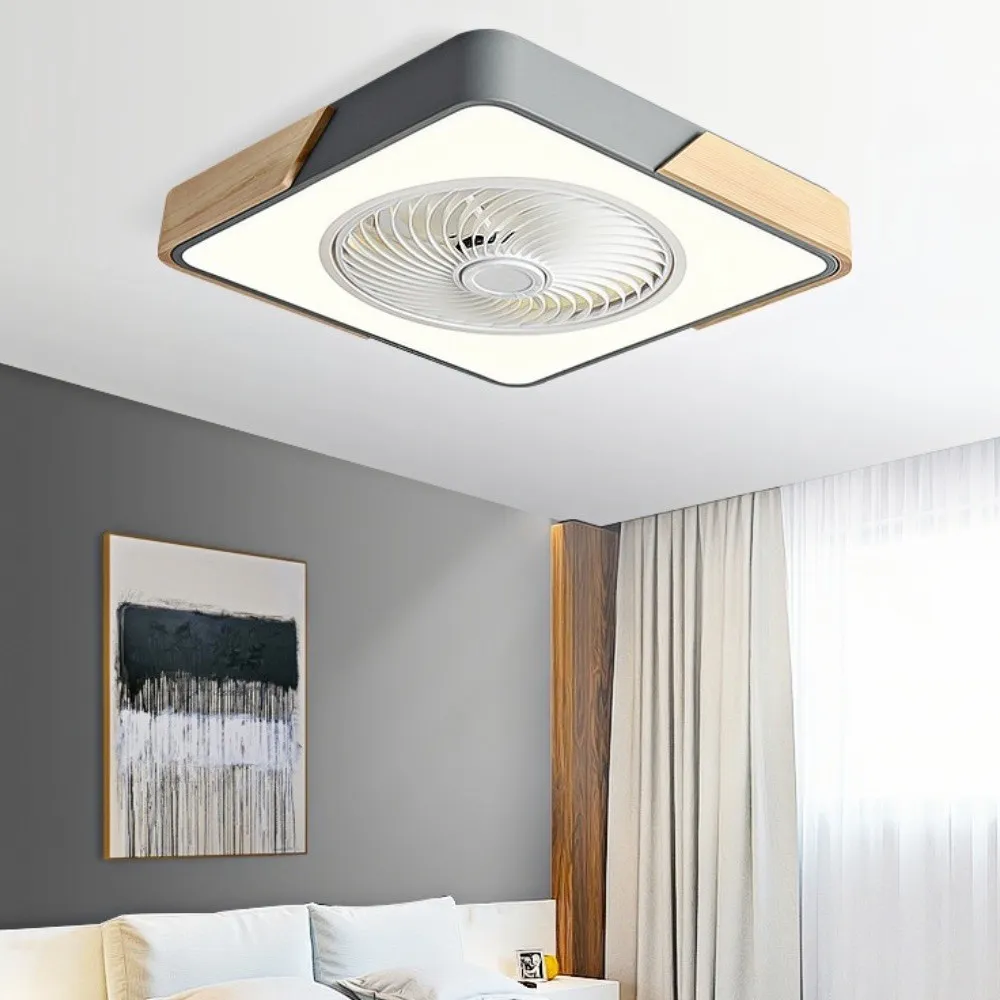 Scandinavian Style Wood Round Ceiling Fan Light KL932